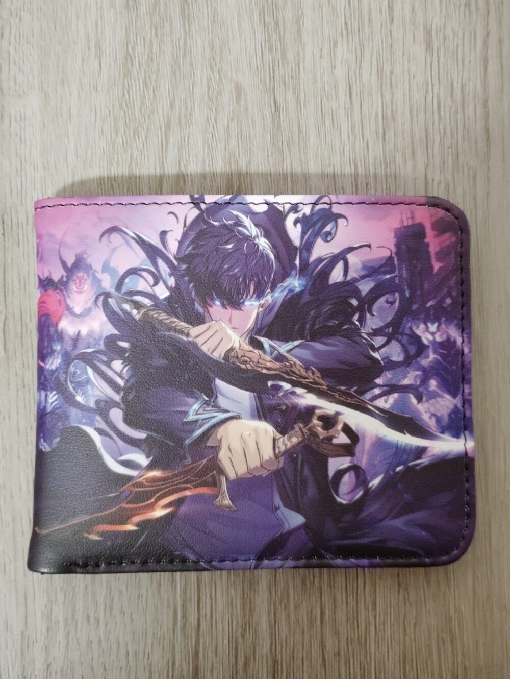 new Solo leveling anime manga leather wallet